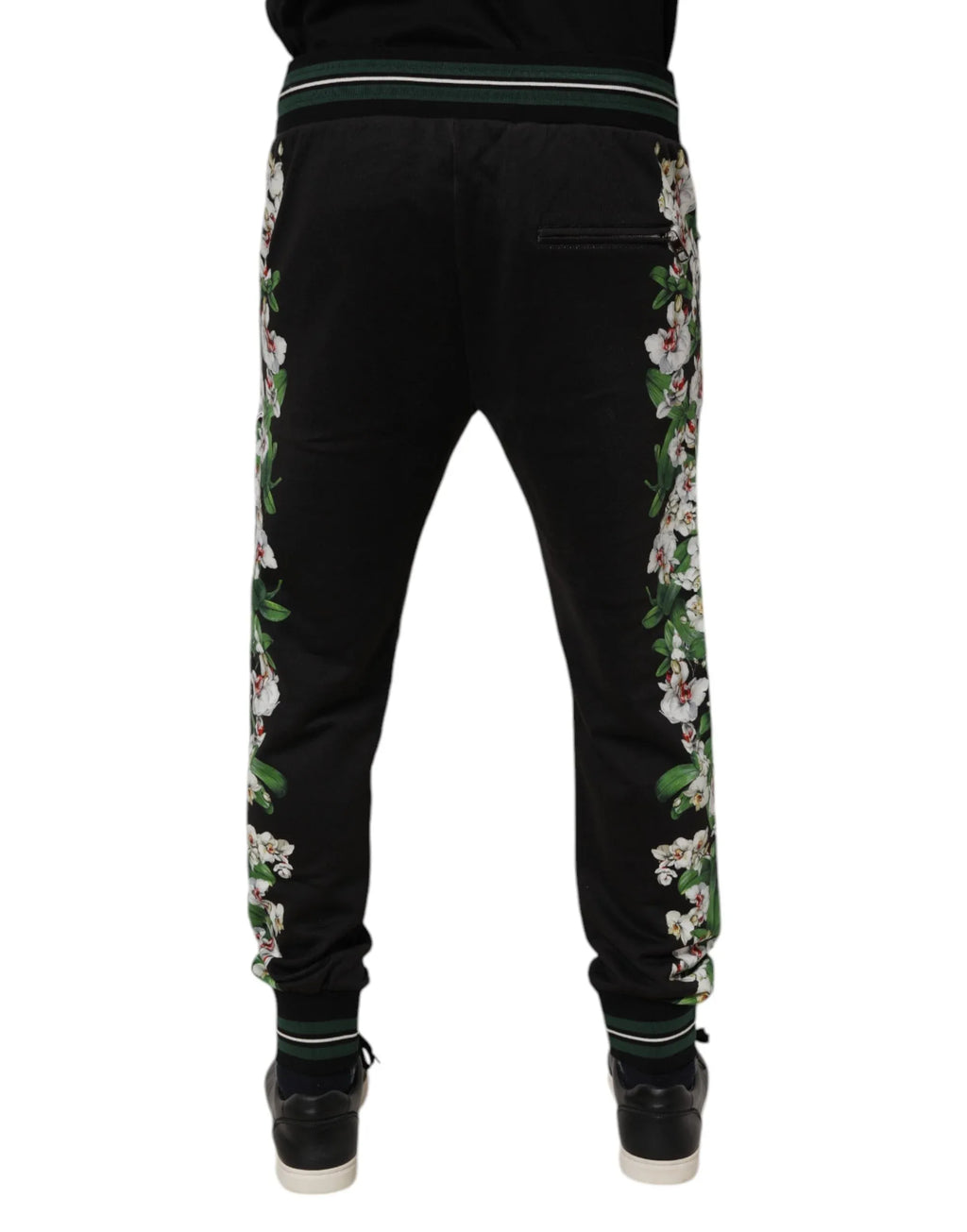 Dolce & Gabbana Black Floral King Men Jogger Sweatpants Pants - Zeiniez