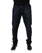 Dolce & Gabbana Dark Blue Cotton Stretch Skinny Denim Jeans - Zeiniez