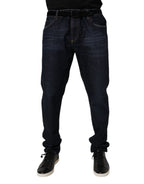 Dolce & Gabbana Dark Blue Cotton Stretch Skinny Denim Jeans