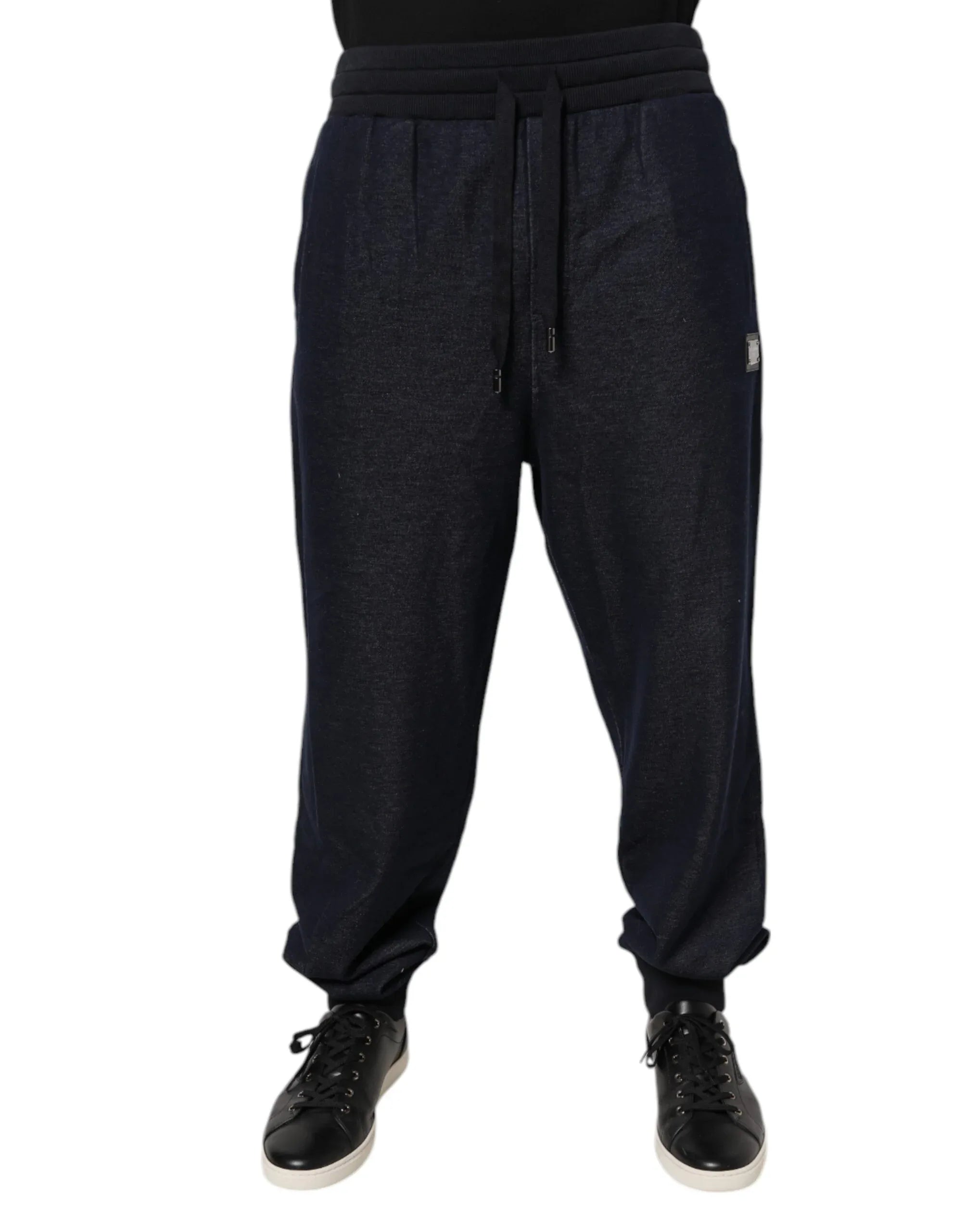 Dolce & Gabbana Black Jacquard Jogger Men Sweatpants Pants - Zeiniez