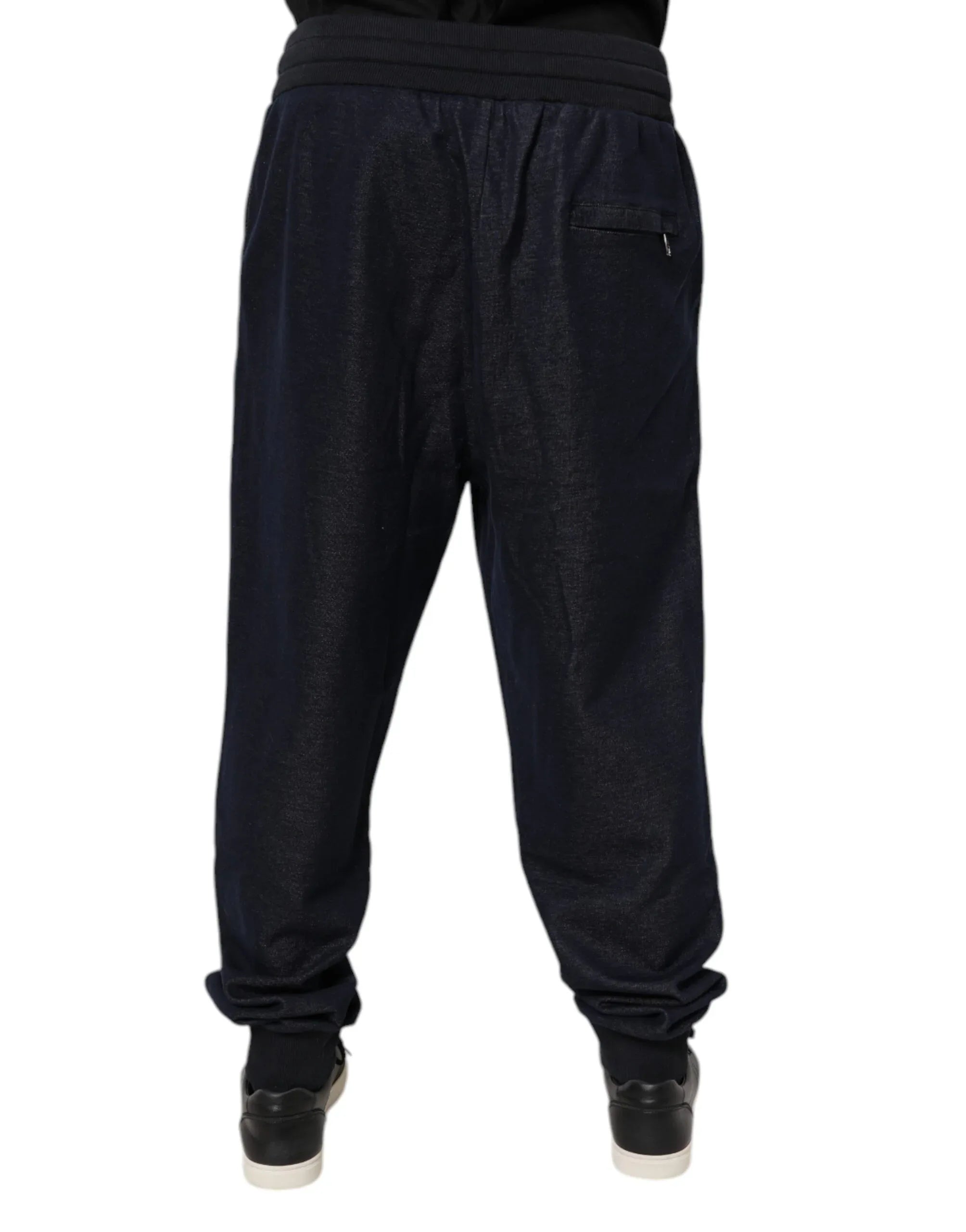 Dolce & Gabbana Black Jacquard Jogger Men Sweatpants Pants - Zeiniez