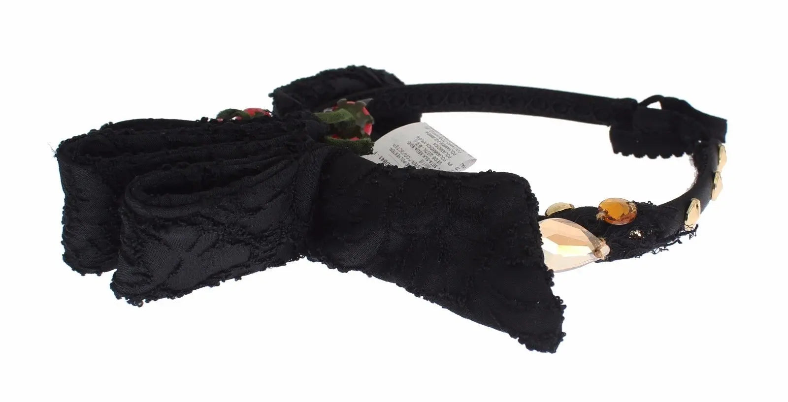 Dolce & Gabbana Diadem Headband Tiara Berry Fruit Crystal Bow Hair Dolce & Gabbana
