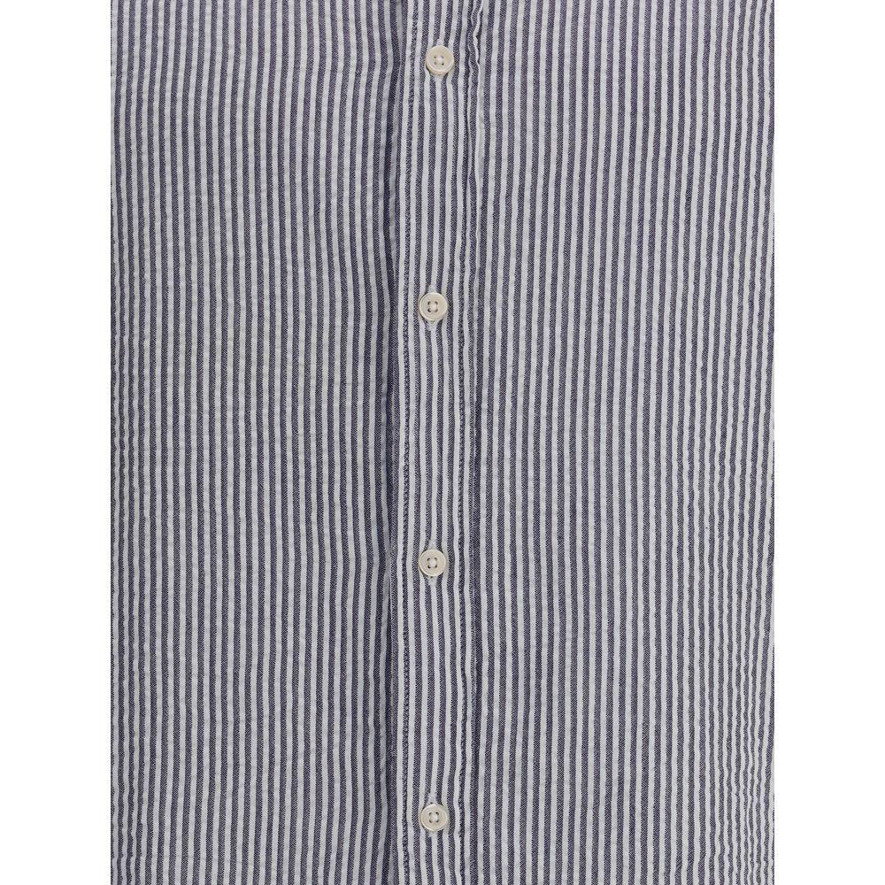 Deperlu Blue Cotton Pattern Shirt - Zeiniez