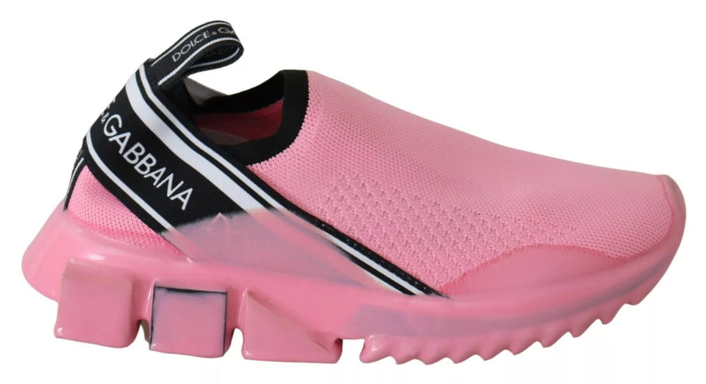 Dolce & Gabbana Pink Low Top Sorrento Sneakers Slip On Casual Shoes - Zeiniez