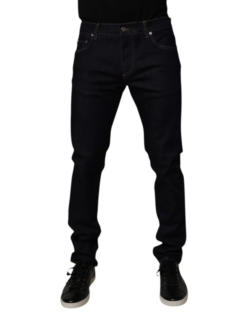 Dolce & Gabbana Black Cotton Stretch Men Skinny Denim Jeans - Zeiniez