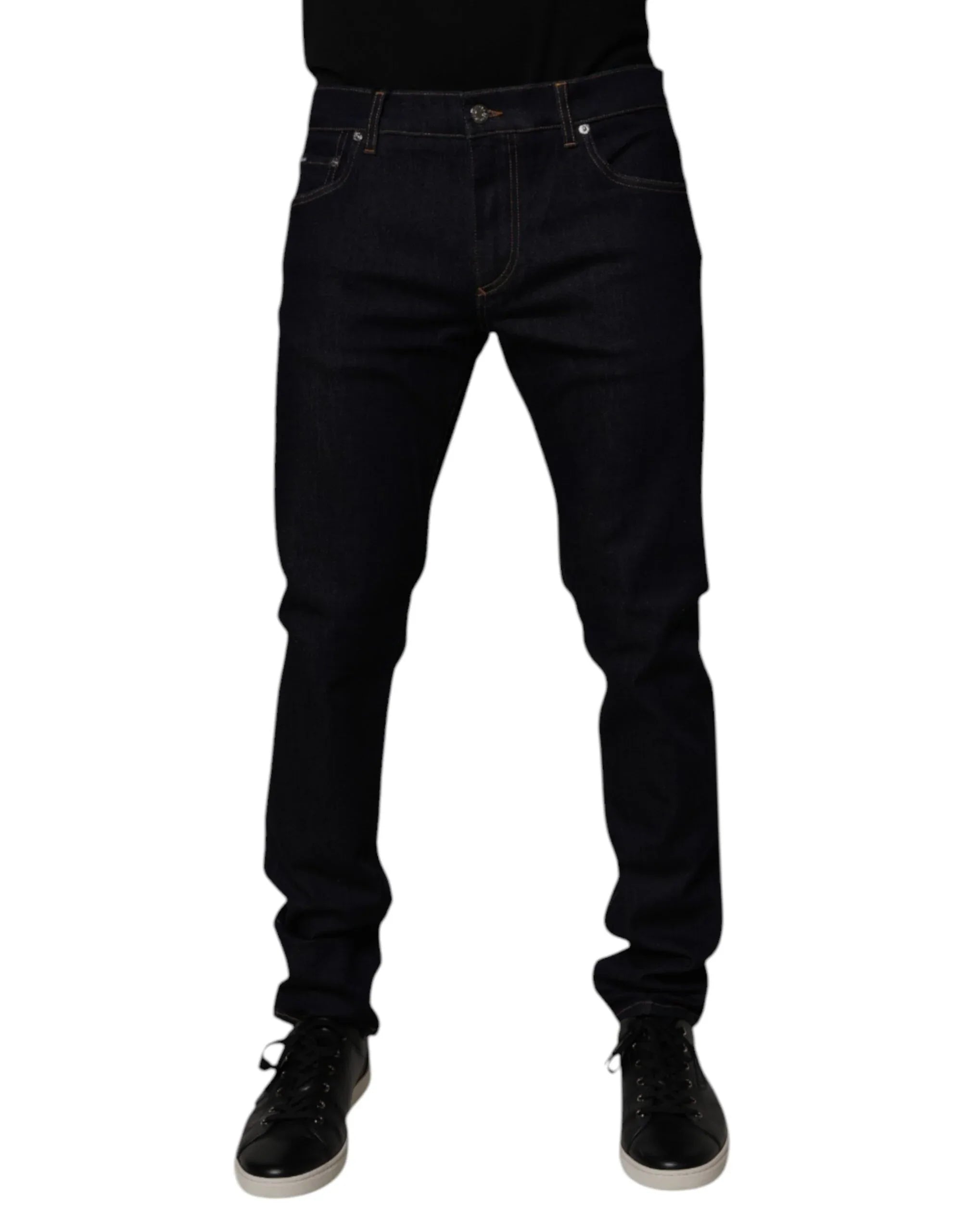 Dolce & Gabbana Black Cotton Stretch Men Skinny Denim Jeans - Zeiniez