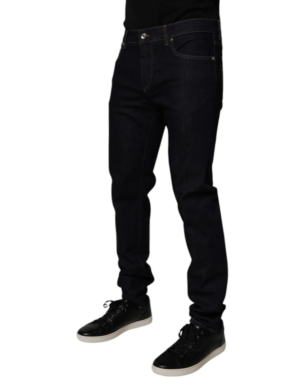 Dolce & Gabbana Black Cotton Stretch Men Skinny Denim Jeans - Zeiniez