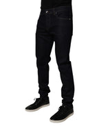 Dolce & Gabbana Black Cotton Stretch Men Skinny Denim Jeans - Zeiniez