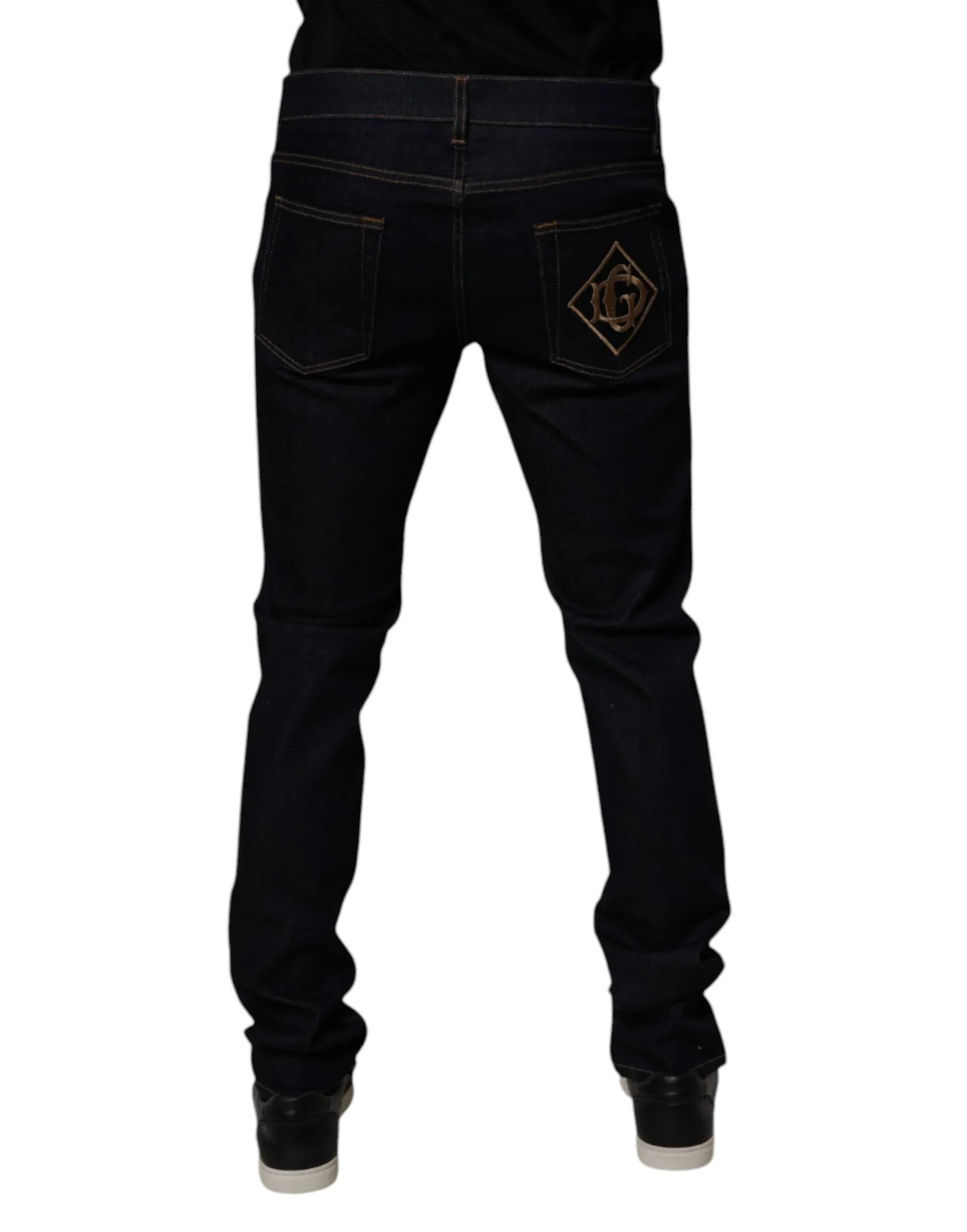 Dolce & Gabbana Black Cotton Stretch Men Skinny Denim Jeans - Zeiniez