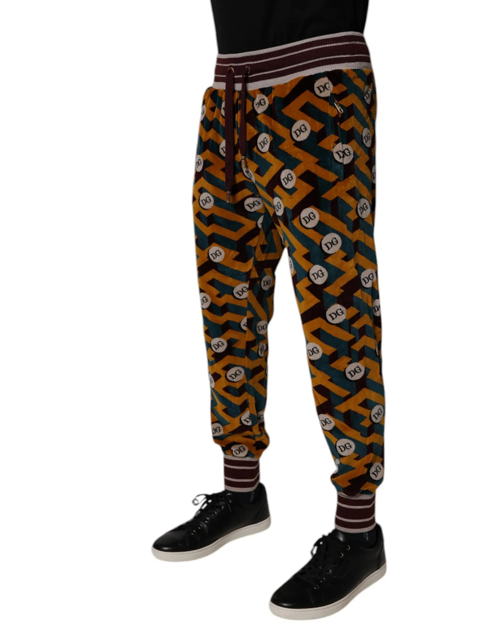 Dolce & Gabbana Multicolor Logo Monogram Jogger Sweatpants Pants - Zeiniez