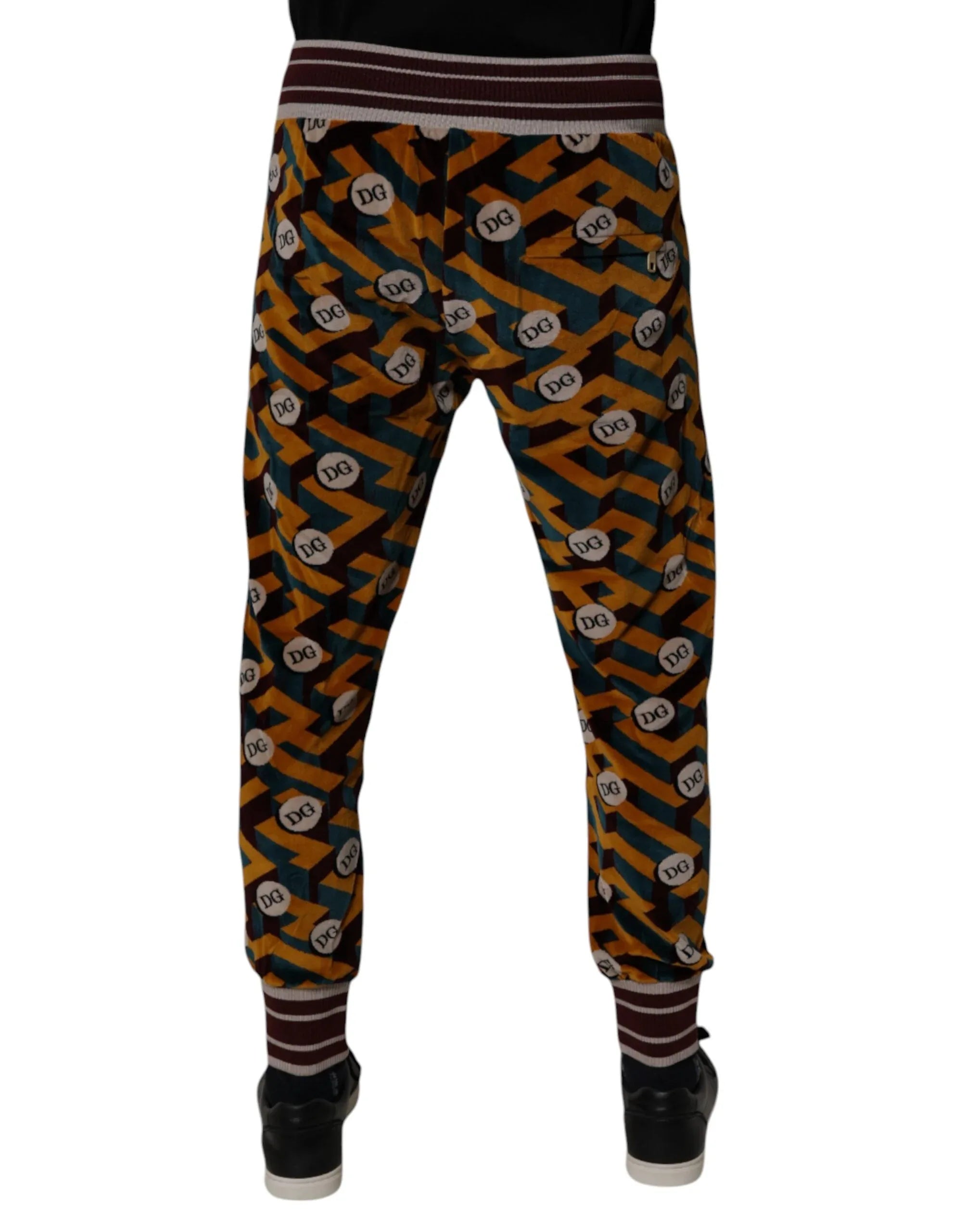Dolce & Gabbana Multicolor Logo Monogram Jogger Sweatpants Pants - Zeiniez
