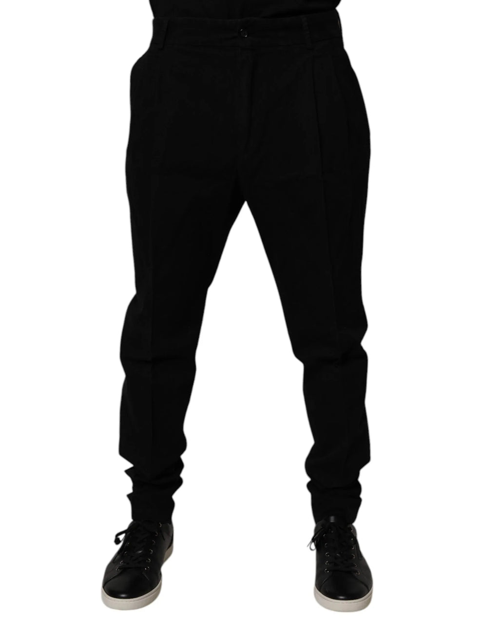 Dolce & Gabbana Black Cotton Stretch Skinny Pants - Zeiniez