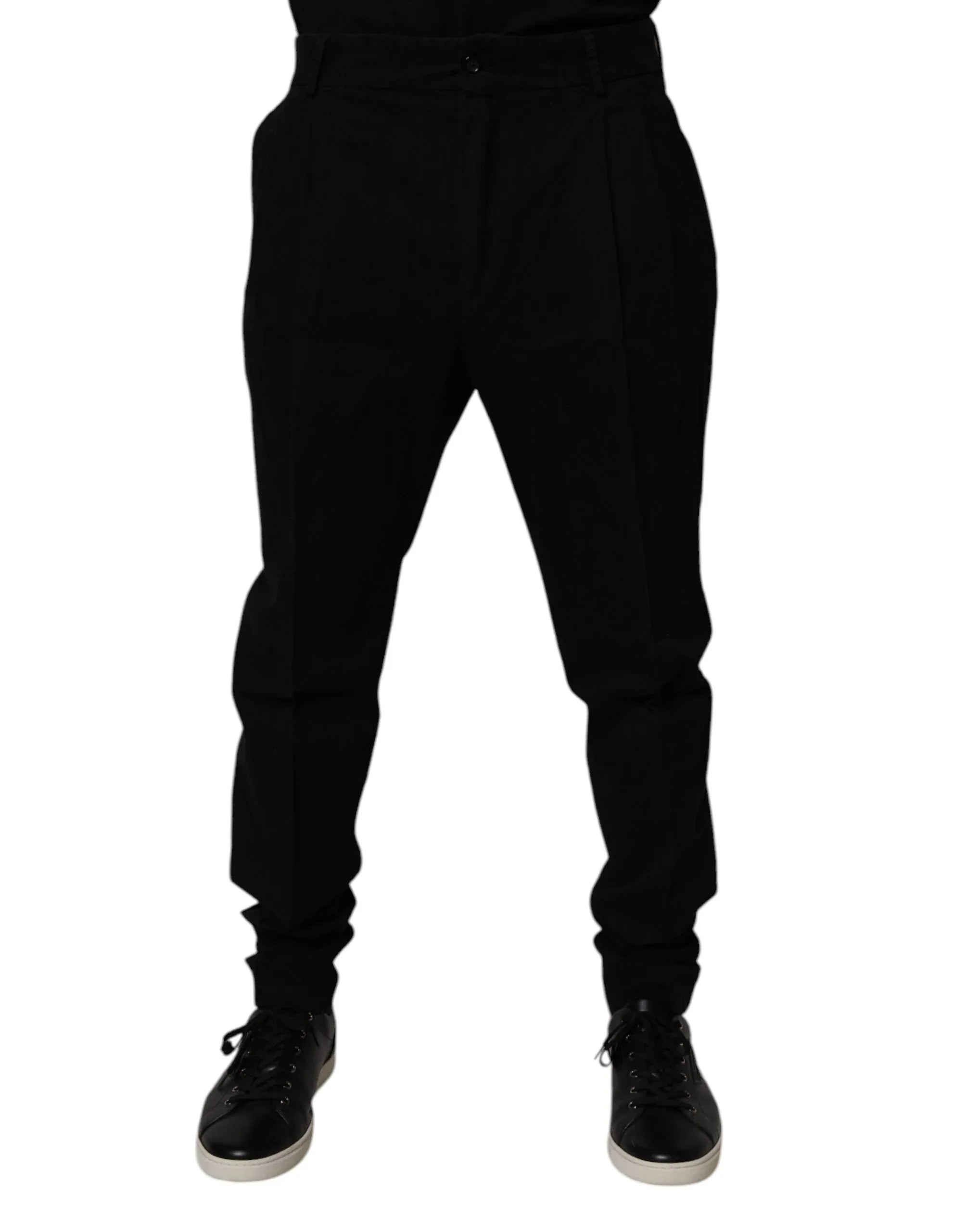 Dolce & Gabbana Black Cotton Stretch Skinny Pants - Zeiniez