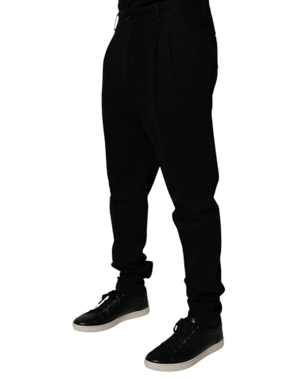 Dolce & Gabbana Black Cotton Stretch Skinny Pants - Zeiniez