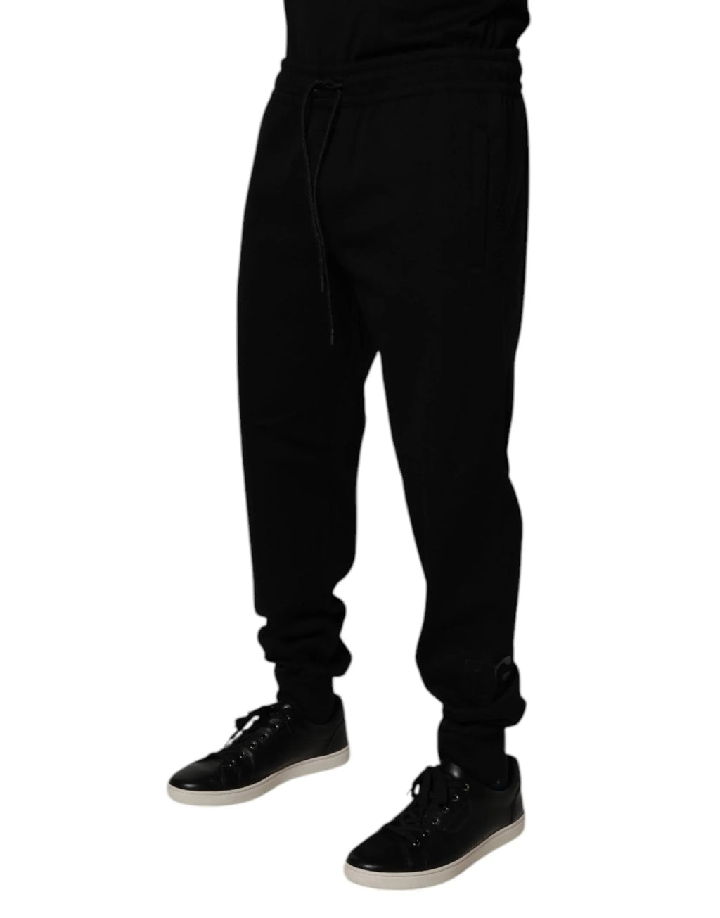 Dolce & Gabbana Black Cotton Blend Jogger Sweatpants Pants - Zeiniez