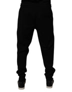 Dolce & Gabbana Black Cotton Blend Jogger Sweatpants Pants - Zeiniez