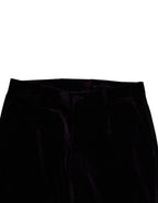 Dolce & Gabbana Violet Velvet Cotton Men Dress Formal Pants - Zeiniez