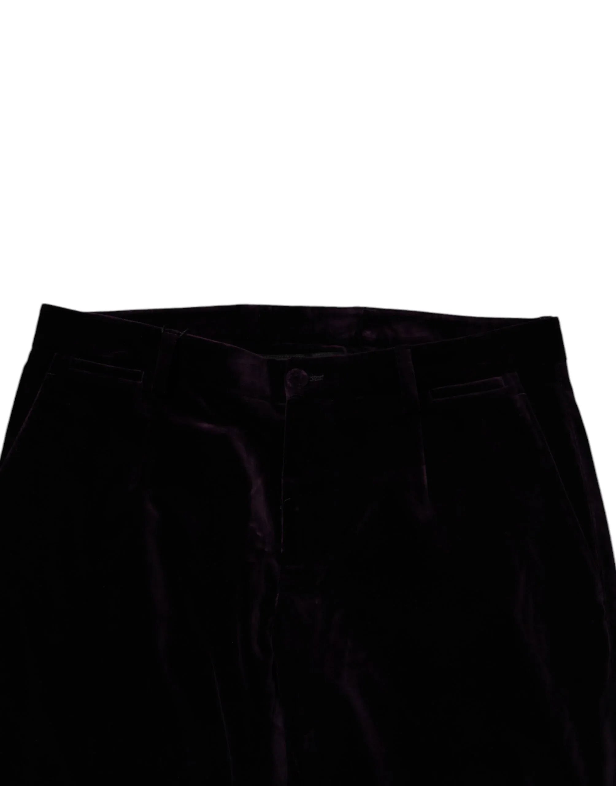 Dolce & Gabbana Violet Velvet Cotton Men Dress Formal Pants - Zeiniez