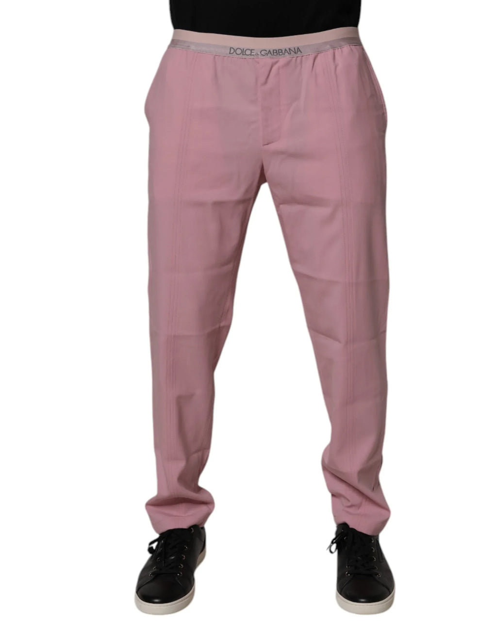 Dolce & Gabbana Pink Cotton Stretch Chino Pants - Zeiniez