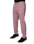 Dolce & Gabbana Pink Cotton Stretch Chino Pants - Zeiniez
