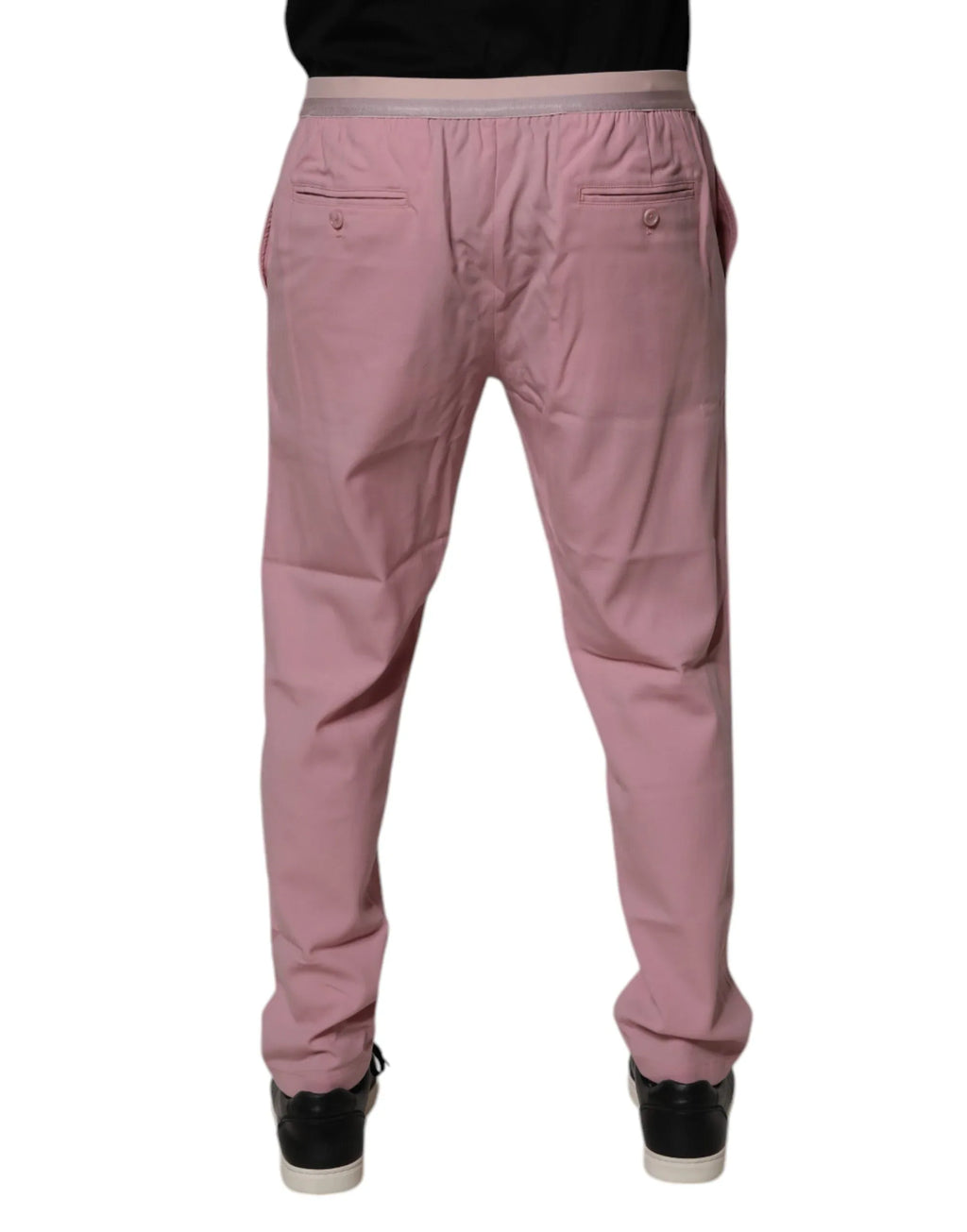Dolce & Gabbana Pink Cotton Stretch Chino Pants - Zeiniez