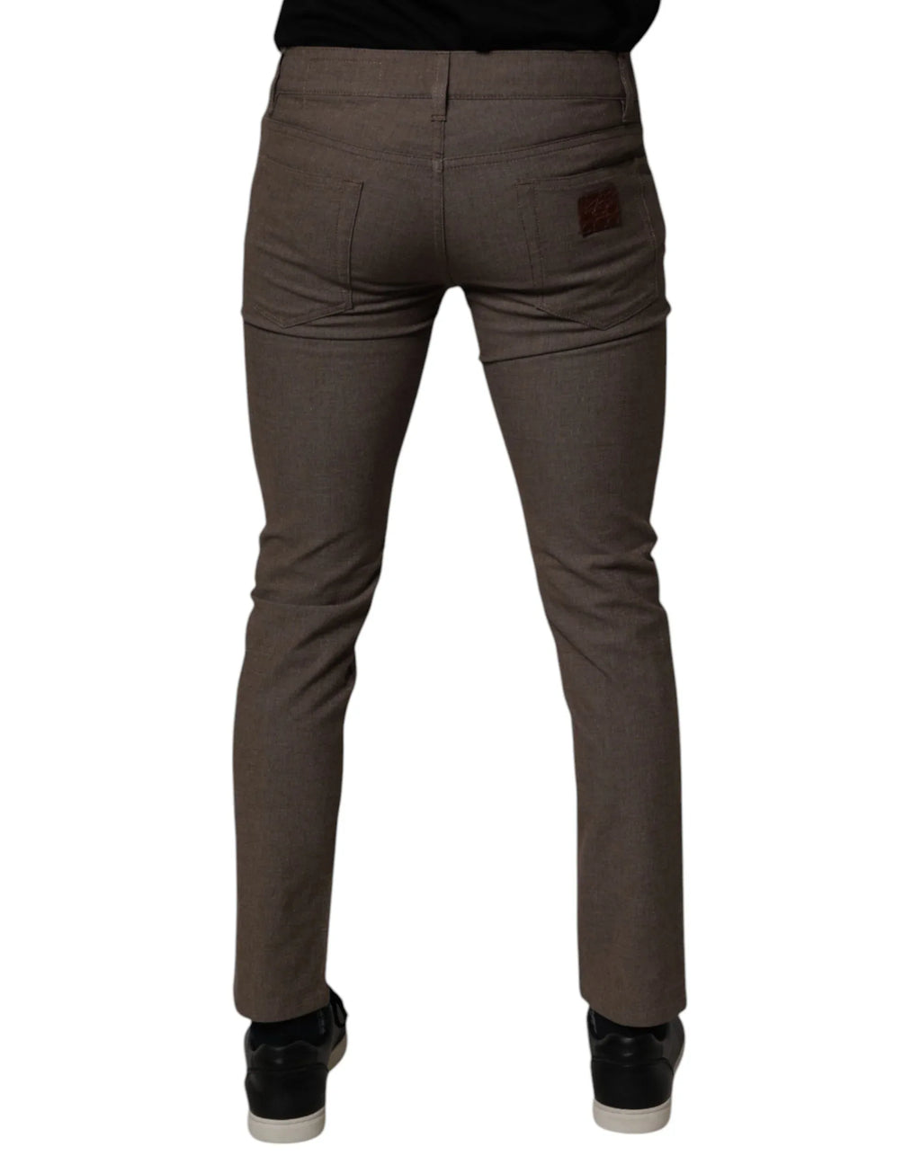 Dolce & Gabbana Brown Cotton Stretch Chino Pants - Zeiniez