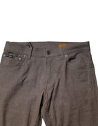 Dolce & Gabbana Brown Cotton Stretch Chino Pants - Zeiniez