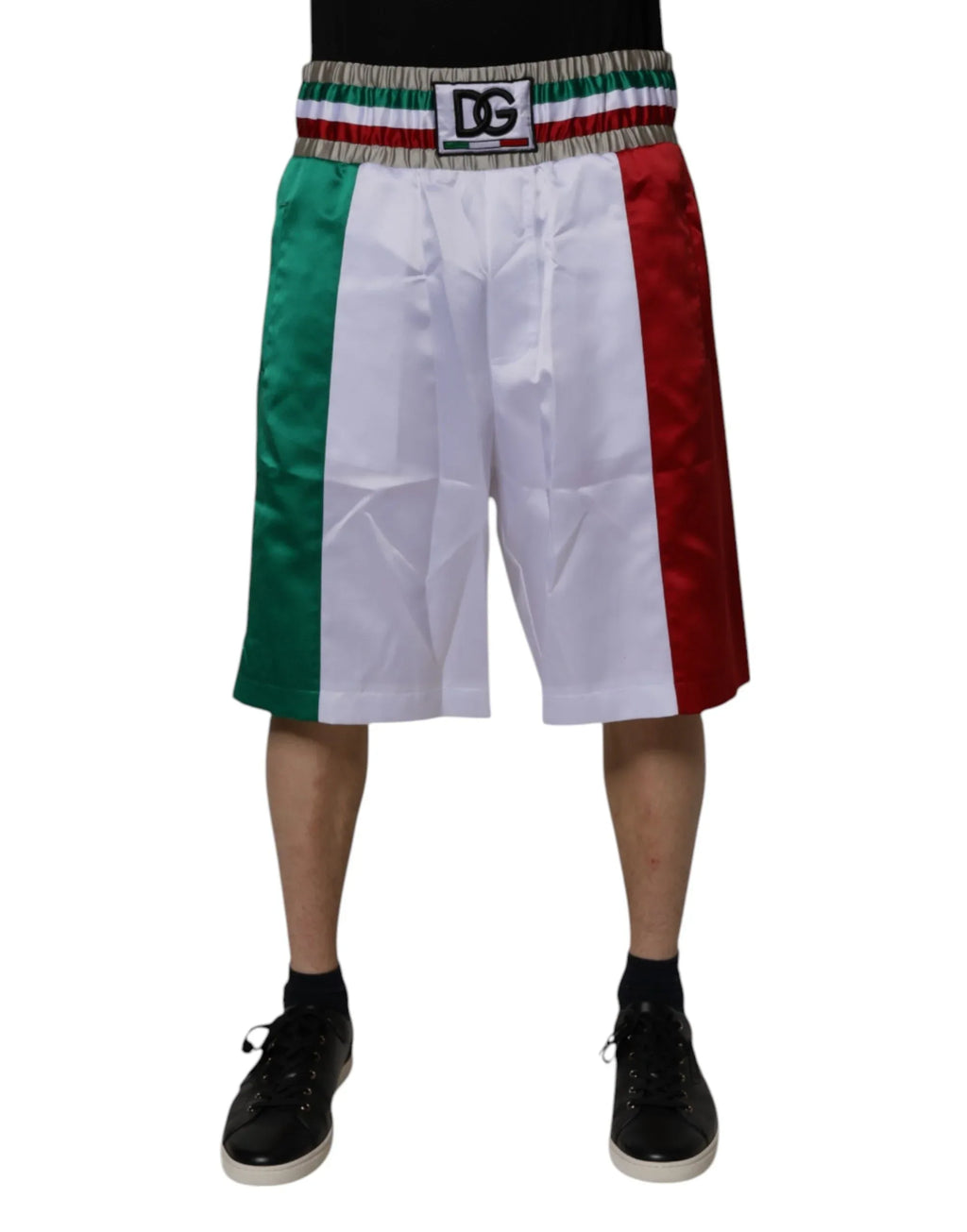 Dolce & Gabbana Multicolor Italia Polyester Bermuda Shorts - Zeiniez