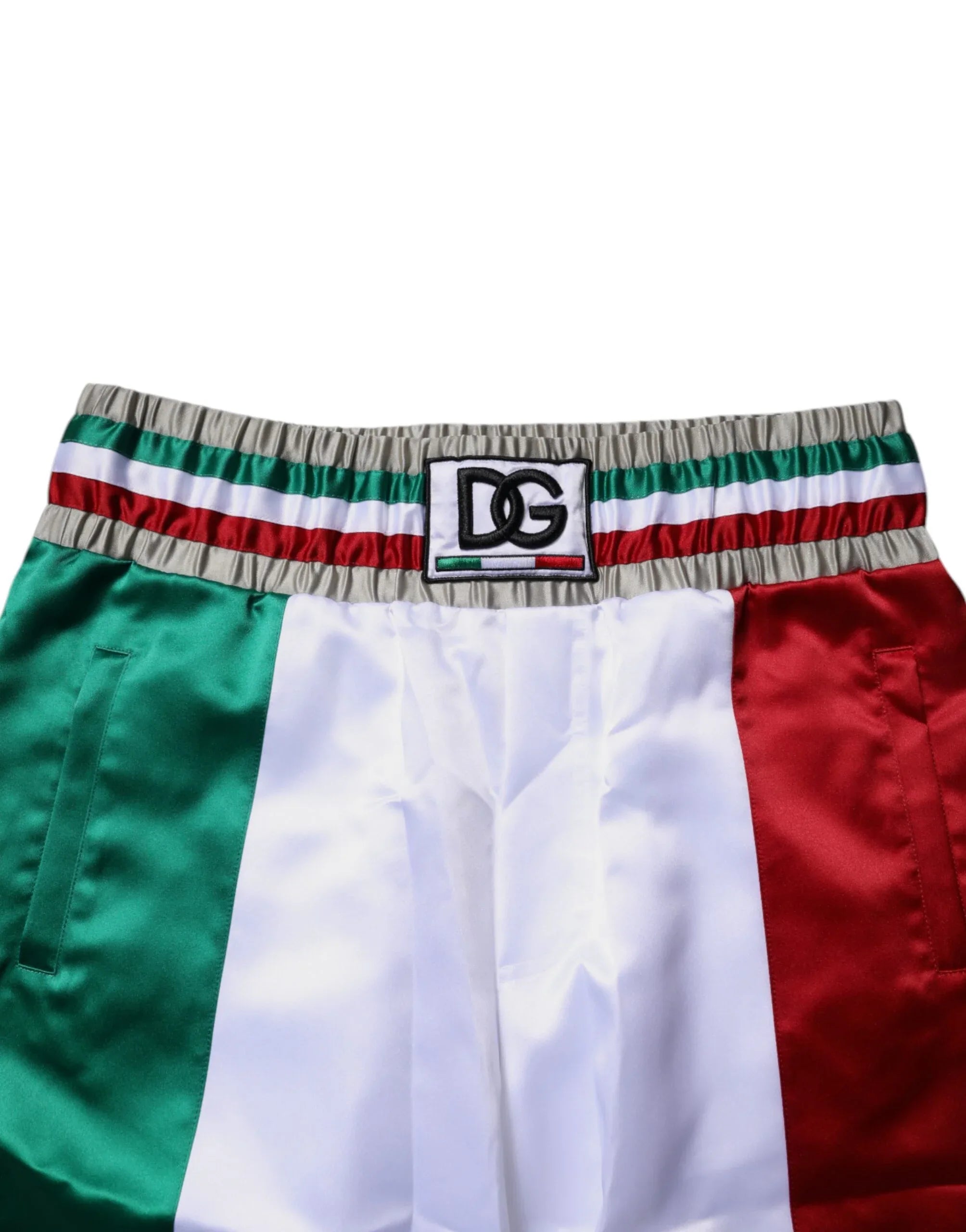 Dolce & Gabbana Multicolor Italia Polyester Bermuda Shorts - Zeiniez