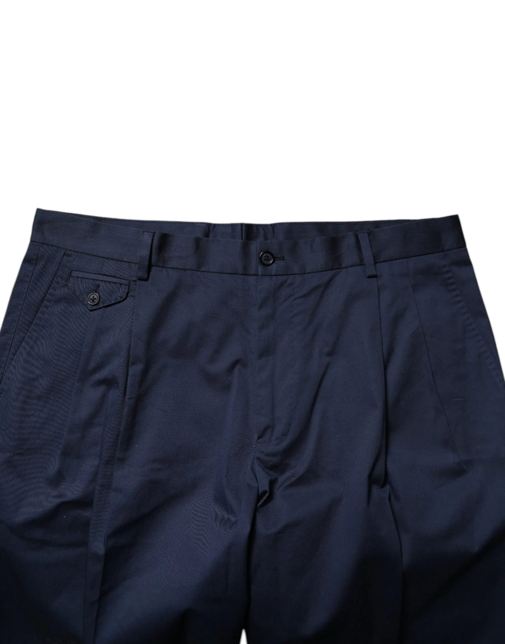 Dolce & Gabbana Dark Blue Cotton Mid Waist Men Bermuda Shorts - Zeiniez