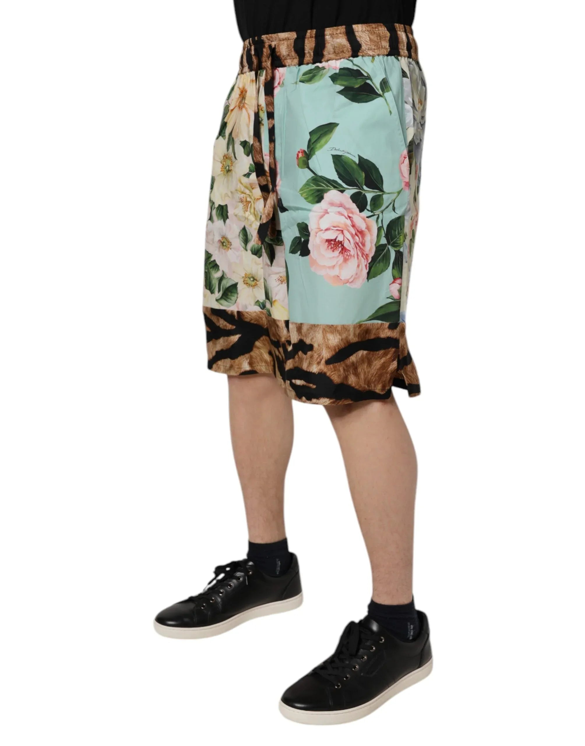 Dolce & Gabbana Multicolor Floral Print Men Bermuda Shorts - Zeiniez