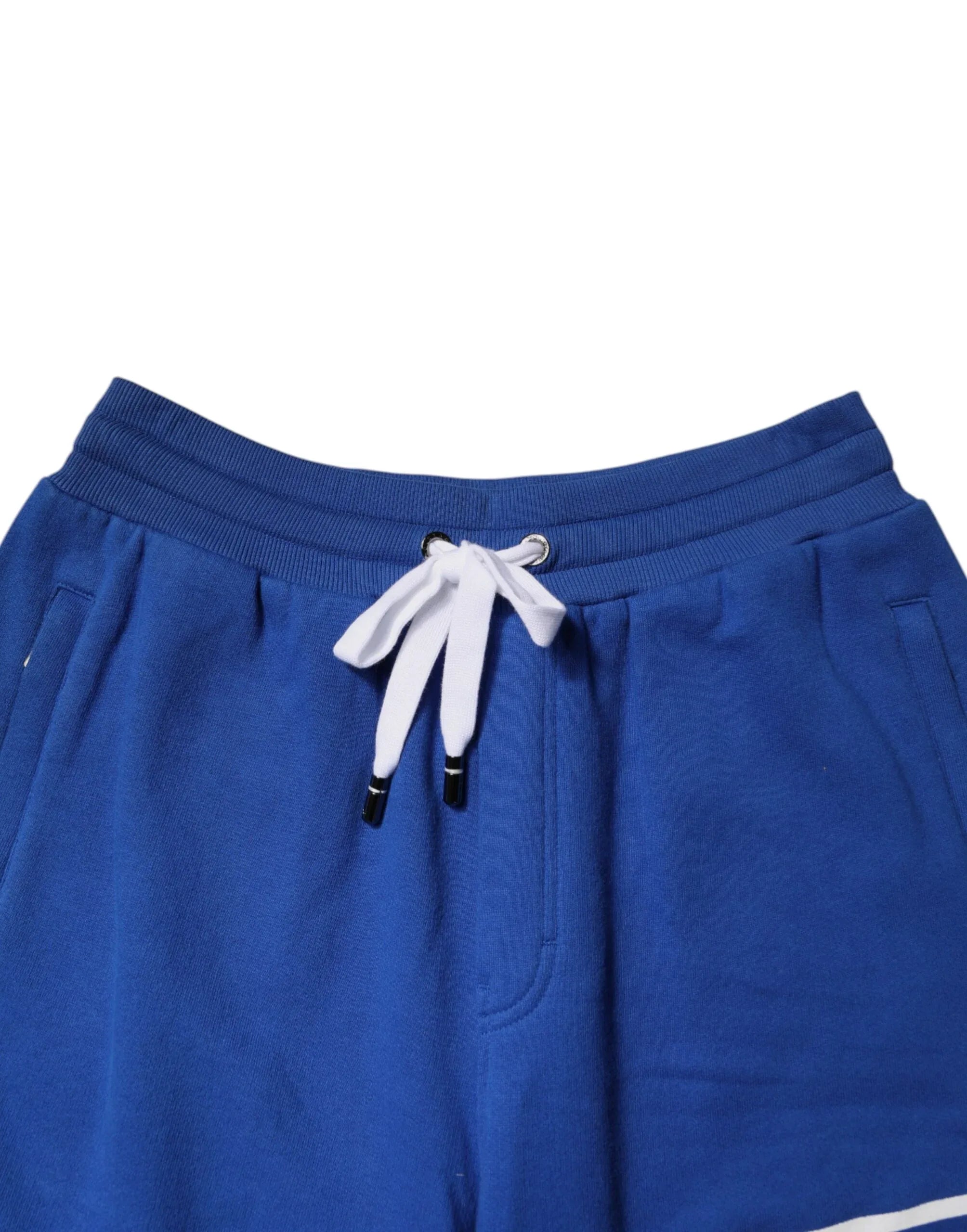 Dolce & Gabbana Blue Logo Cotton Bermuda Sweatshorts Shorts - Zeiniez