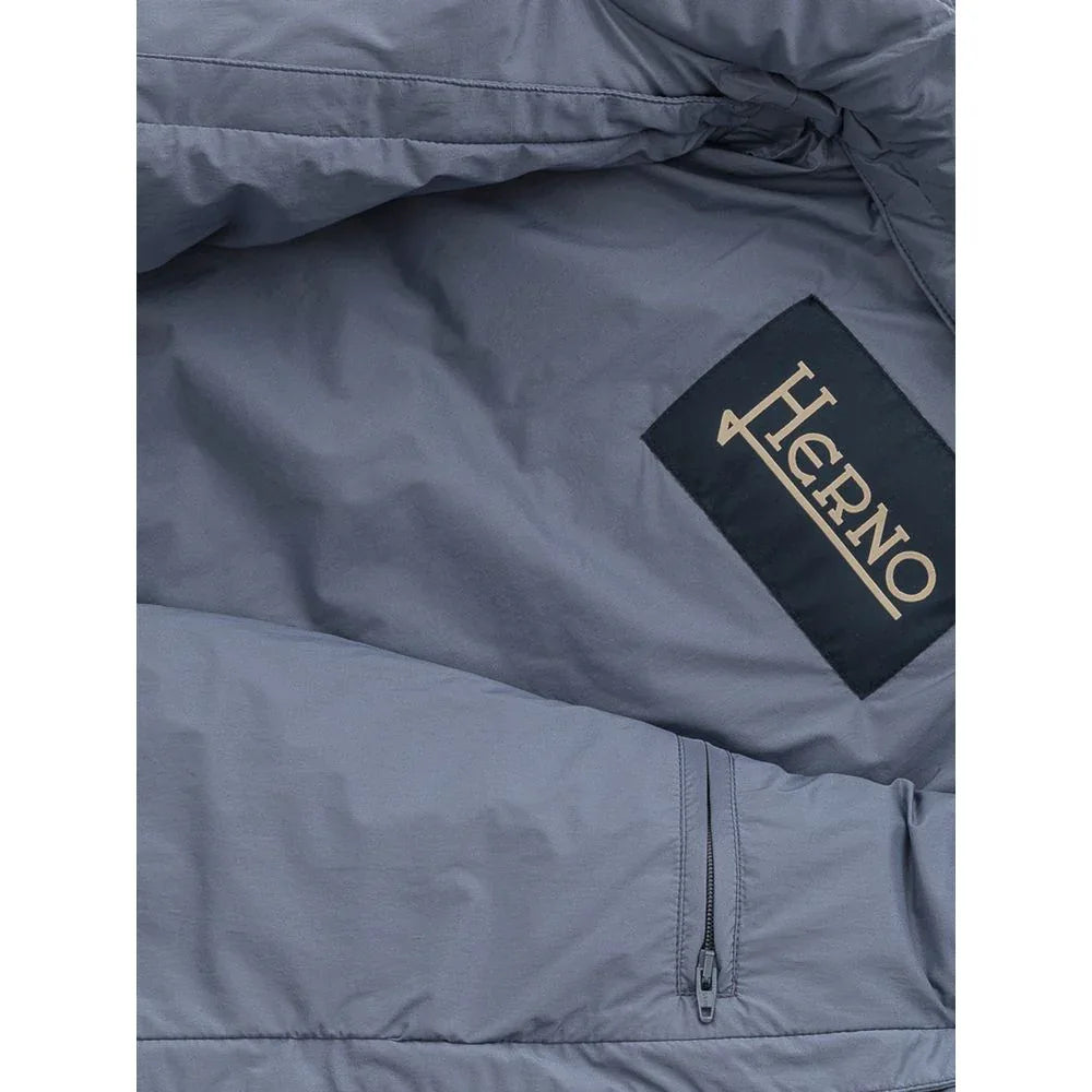Herno Blue Polyester Coat - Zeiniez