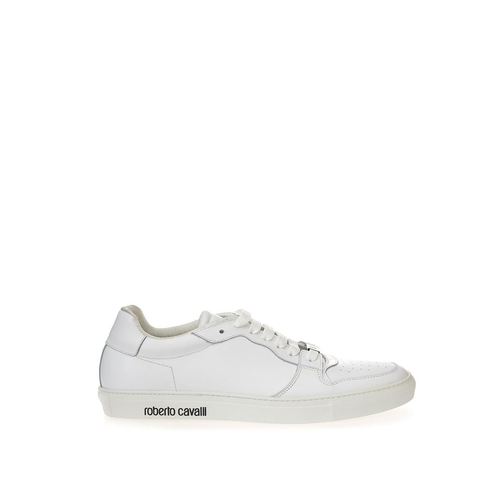 Roberto Cavalli White Leather Low Top Sneakers - Zeiniez