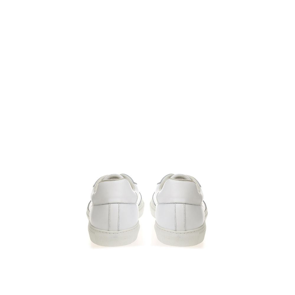 Roberto Cavalli White Leather Low Top Sneakers - Zeiniez