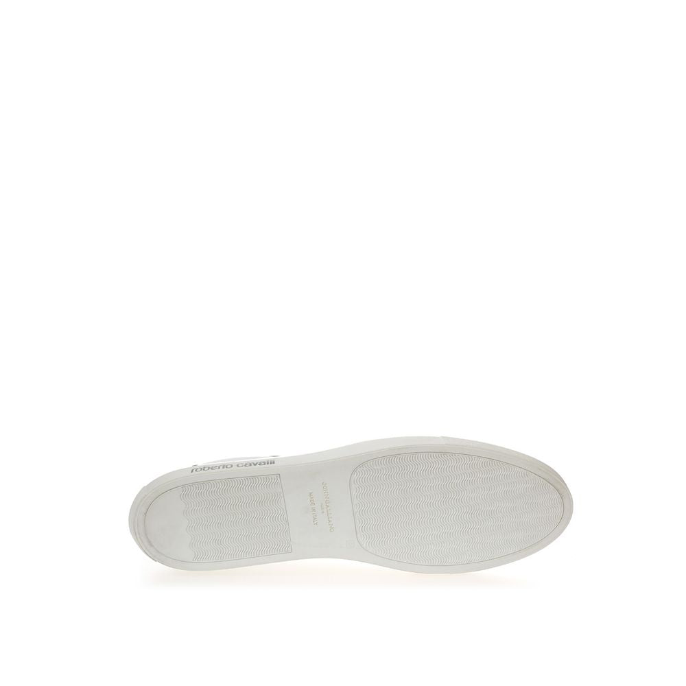 Roberto Cavalli White Leather Low Top Sneakers - Zeiniez