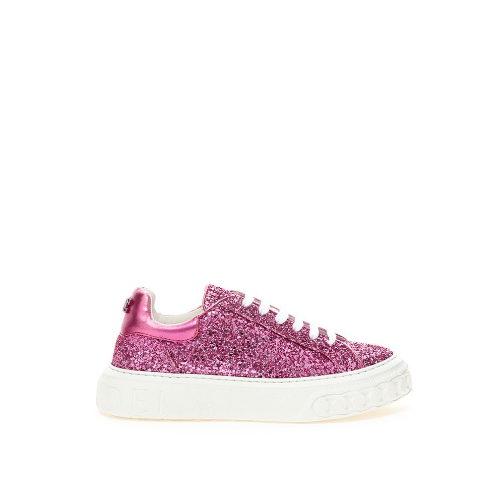 Casadei Fuchsia Fabric And Leather Low Top Sneakers - Zeiniez