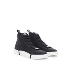 Roberto Cavalli Black Suede Leather High Top Sneakers - Zeiniez
