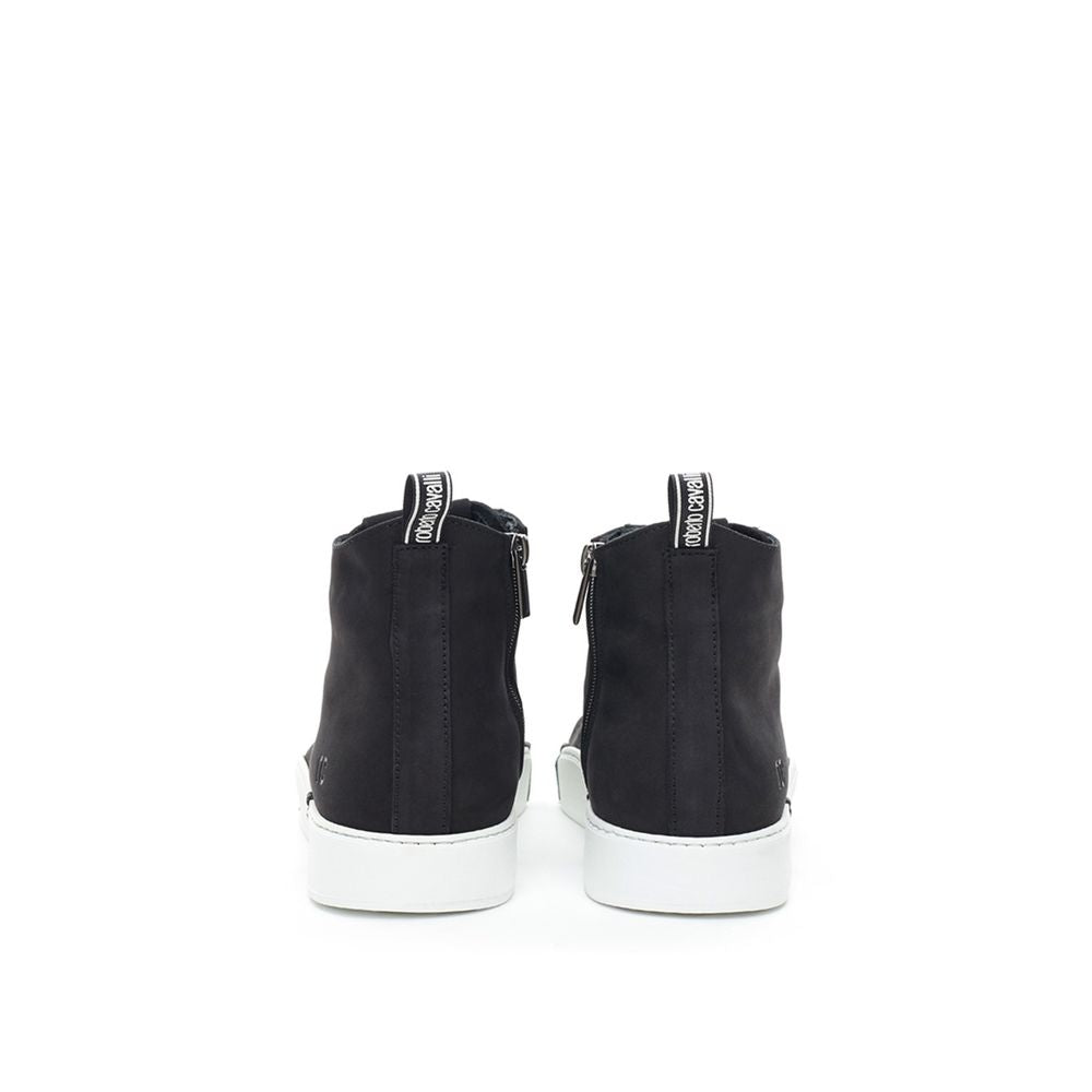 Roberto Cavalli Black Suede Leather High Top Sneakers - Zeiniez