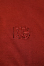 Dolce & Gabbana Red Cotton DG Logo Collared Men Polo T-shirt - Zeiniez