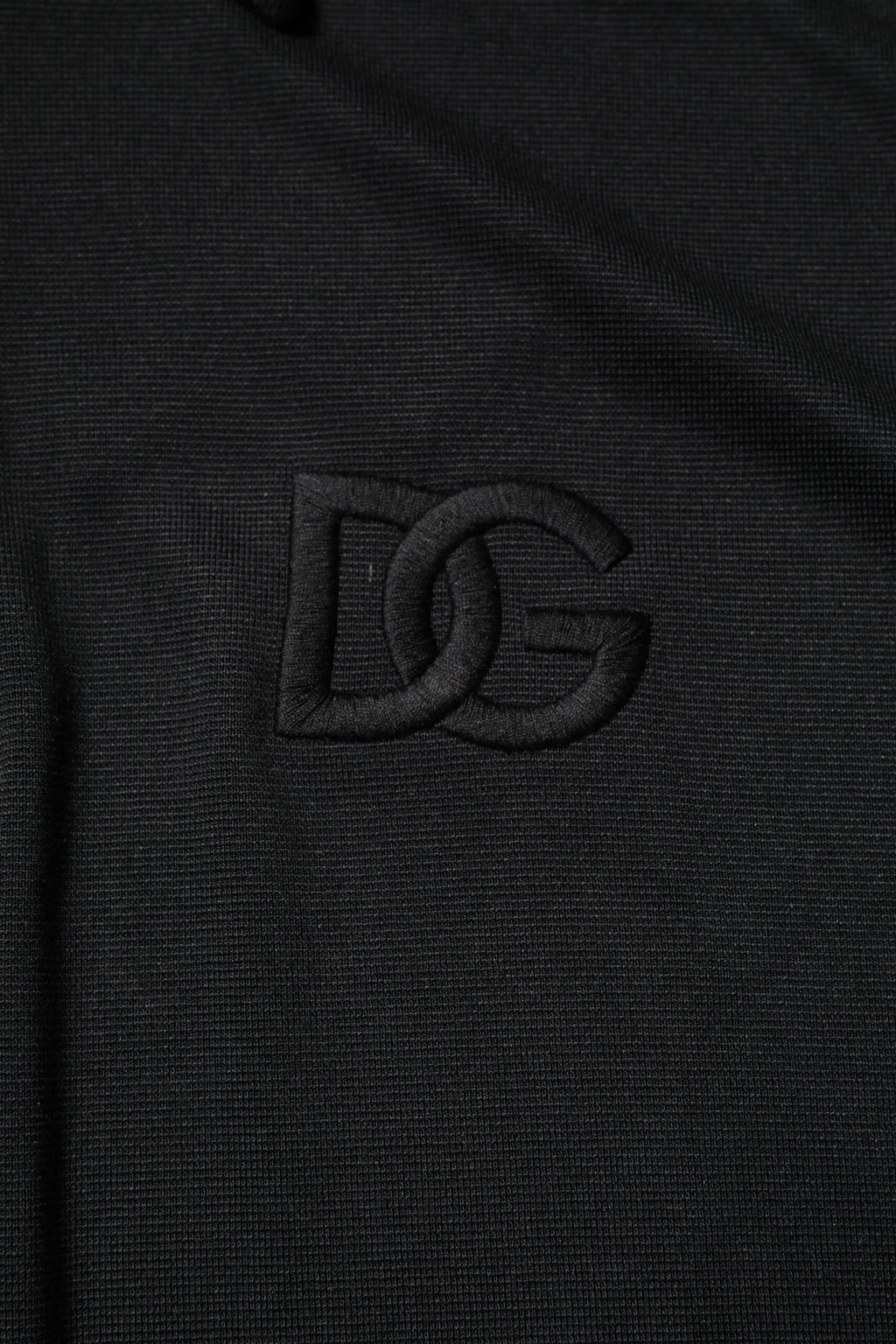 Dolce & Gabbana Black Polyester DG Logo Collared Polo T-shirt - Zeiniez
