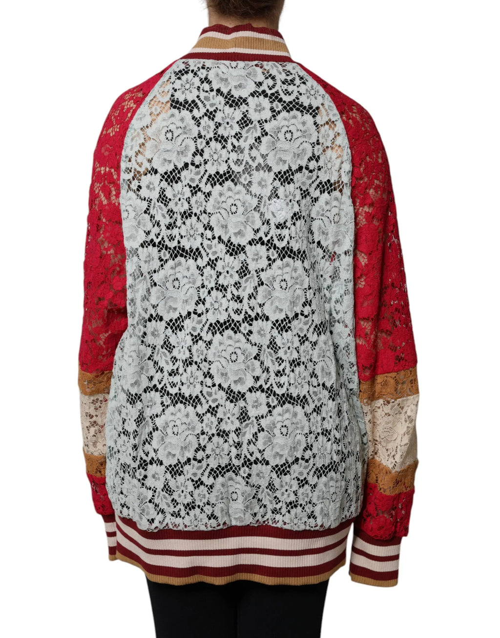 Dolce & Gabbana Multicolor Floral Lace Cardigan Sweater - Zeiniez