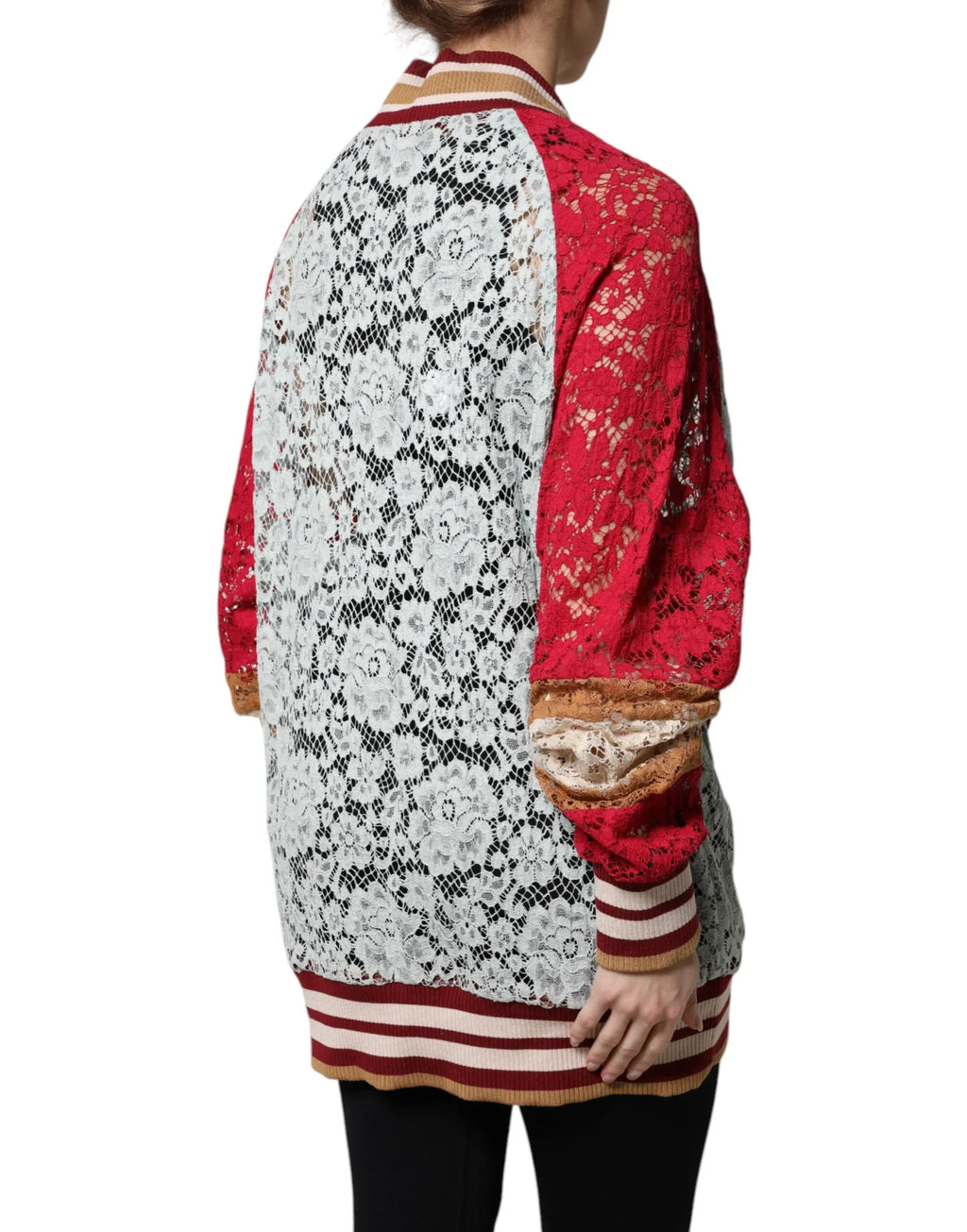 Dolce & Gabbana Multicolor Floral Lace Cardigan Sweater - Zeiniez
