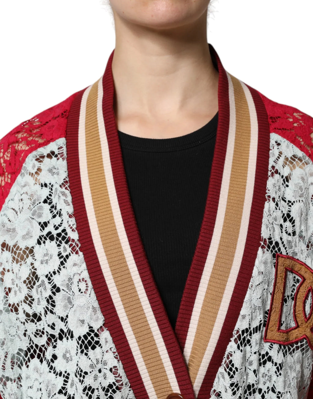 Dolce & Gabbana Multicolor Floral Lace Cardigan Sweater - Zeiniez