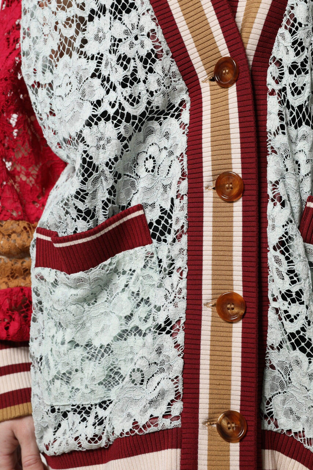 Dolce & Gabbana Multicolor Floral Lace Cardigan Sweater - Zeiniez