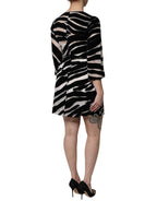 Dolce & Gabbana Black White Zebra A-line Sheath Mini Dress - Zeiniez
