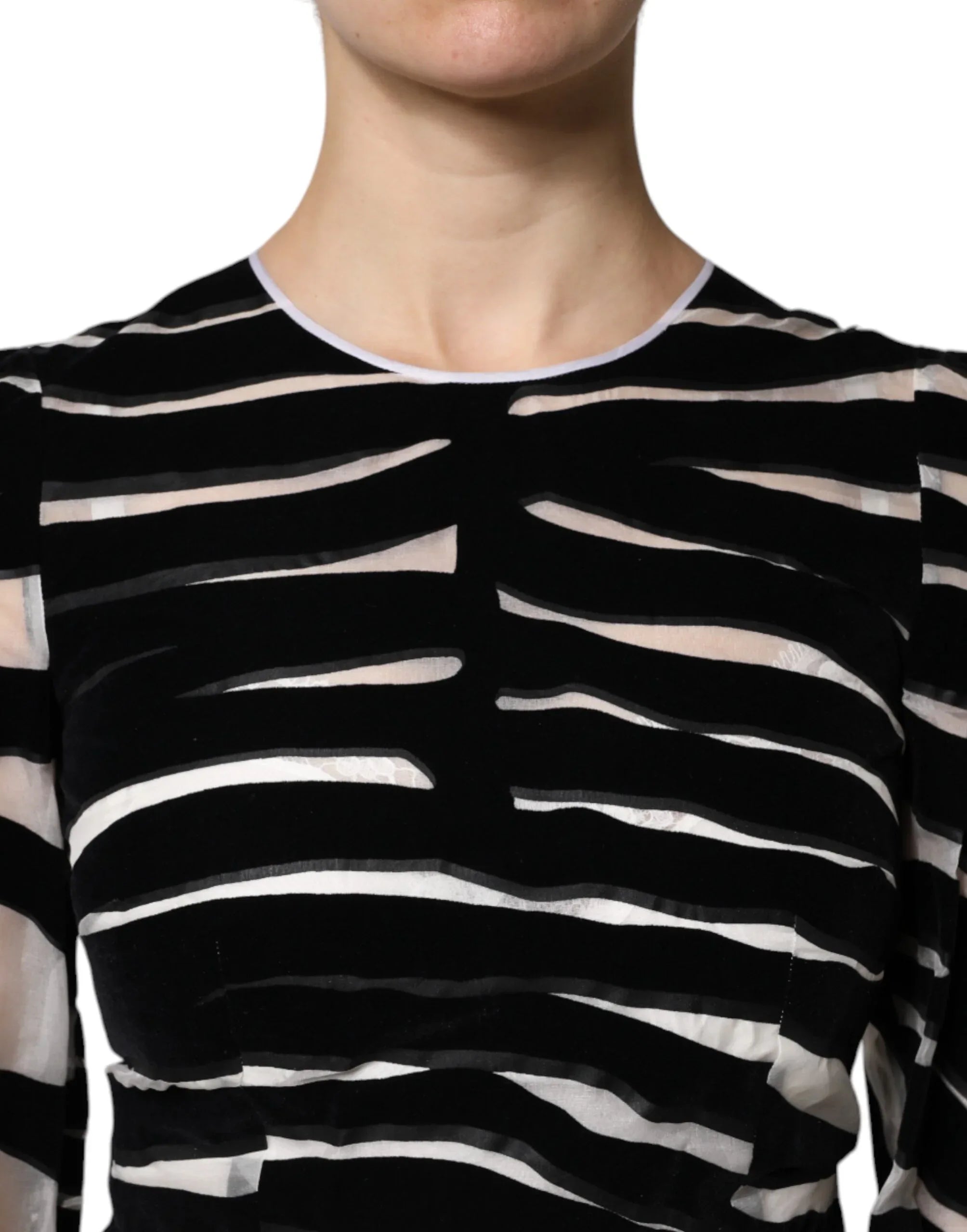 Dolce & Gabbana Black White Zebra A-line Sheath Mini Dress - Zeiniez