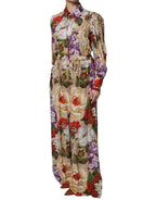 Dolce & Gabbana Multicolor Floral Wide Leg Jumpsuit Dress - Zeiniez
