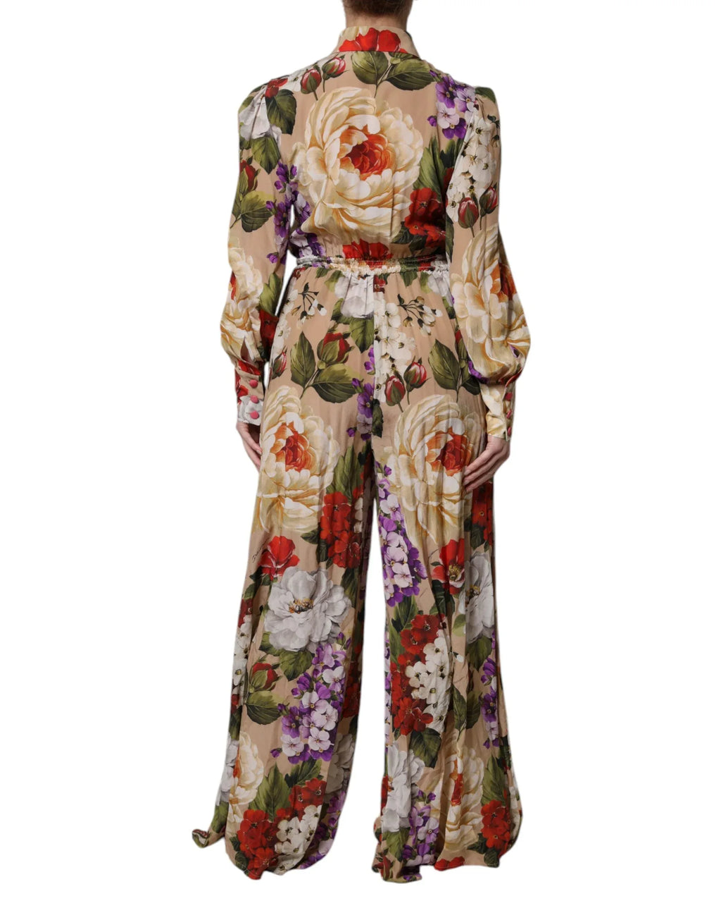 Dolce & Gabbana Multicolor Floral Wide Leg Jumpsuit Dress - Zeiniez