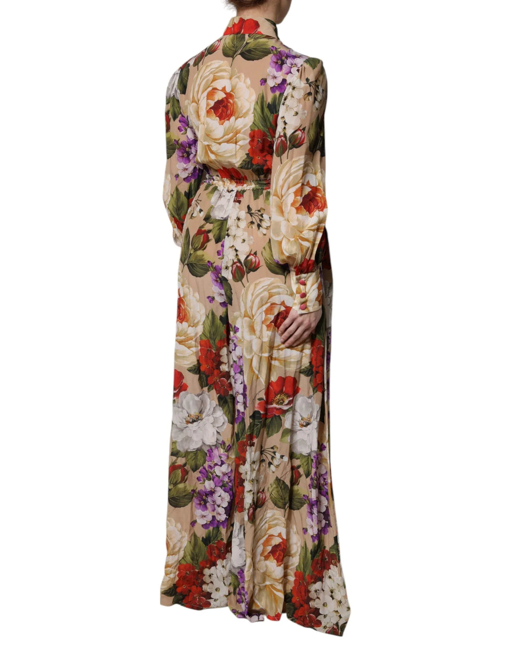 Dolce & Gabbana Multicolor Floral Wide Leg Jumpsuit Dress - Zeiniez